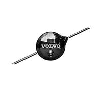 SXDZHK Car Letters Logo Emblem for Volvo XC60 2023, Car Front Grill Badge Front Radiator Grille Emblem Badge Styling Sticker Decals Tuning Accessories,Black-With Camera
