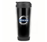 SXDZHK Car Travel Mug for Volvo S60 2018-2023, Leakproof Tumbler Stainless Steel Thermal Vacuum Flask with Leakproof Lid Coffee Cup Reusable Insulated Cups Accessories,A-Black