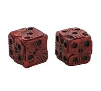 Sxett 2Pcs Halloween Skull Dices Skeleton Dices Scary Novelty Board Game Accessories For Club Pub Party