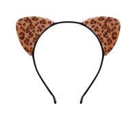 Sxett Animal Print Cats Ear Headband for Casual and Formal Plush Anime Ear Hairband Roleplay Props Hairband for Adult Kids