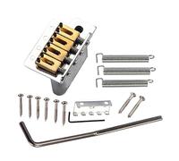 Sxett Electric Guitar Tremolo Bridge Kit Guitar Tremolo Bridge System 4-String Cigar Box Guitar Replacement Parts Durable