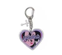 Sxett Handmade Phone Charm Women Cartoon Butterfly Crossed Pendant Lanyard Loves Heart Bead Cartoon Accessories, Love, cloth/feather, No Gemstone