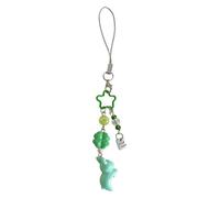 Sxett Lucky Clovers Leaf Acrylic Phone Charm Pendant Lovely Cartoon Design Lovely Cartoon Phone Strap Accessory for Women