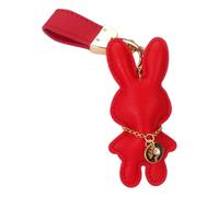 Sxett Trendy Rabbits Leather Bag Accessory Contemporary Rabbits Leather Purse Hanging Accessory For Casual Or Social Event