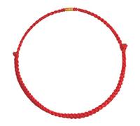 Sxett Unique Handmade Gold Bead Red Rope Bracelets Hand Braided Rope Thread Handchain String Rope Bracelet for Teenage, as described, Cotton, as described