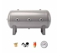 SXEVZOO 1 3 5 8 10 12 20 24 35 40 50 100L Steel High Pressure Air Tank Kit, Heavy Duty Gas Storage Tanks for Laboratory/Factory, with Pressure Gauges/Safety Valves(50L/13.2Gal(Style C))