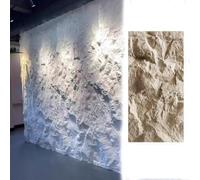 SXEVZOO 1/3/5/8 Pcs Faux Stone Wall Panels - 120x60cm | 6cm Thick Wall Art Covering PU Artificial Stone Veneer for Indoor & Outdoor(E,8pcs)