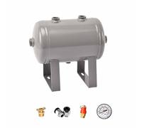 SXEVZOO 1L 2L 3L 5L 7L 8L 10L Carbon Stee Small Air Compressor Storage Tank, Portable Horizontal Air Tank with Pressure Gauges & Safety Valve(5L/1.3Gal(D))