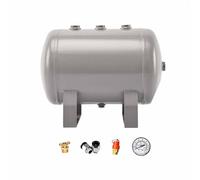 SXEVZOO 1L 2L 3L 5L 7L 8L 10L Carbon Stee Small Air Compressor Storage Tank, Portable Horizontal Air Tank with Pressure Gauges & Safety Valve(15L/4Gal)