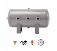 SXEVZOO 1L 2L 3L 5L 7L 8L 10L Carbon Stee Small Air Compressor Storage Tank, Portable Horizontal Air Tank with Pressure Gauges & Safety Valve(10L/2.6Gal(D))