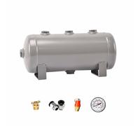 SXEVZOO 1L 2L 3L 5L 7L 8L 10L Carbon Stee Small Air Compressor Storage Tank, Portable Horizontal Air Tank with Pressure Gauges & Safety Valve(5L/1.3Gal(C))
