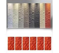 SXEVZOO 6 Pcs Faux Stone Wall Panels, PU Artificial Stone Wall Decor Sheet