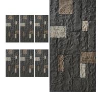 SXEVZOO 6 Pcs Stone Effect Wall Panels 3D Artificial Stone Veneer