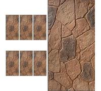 SXEVZOO 6 Pcs Stone Effect Wall Panels 3D Artificial Stone Veneer