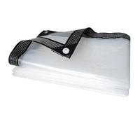 SXEVZOO Clear Tarpaulin Width 2m 2.5m 3m 3.5m 4m Waterproof PE Plastic Sheet Heavy Duty Transparent Tarp Cover Rainproof for Home Garden Outdoor(2x5m)