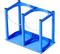 SXEVZOO Oxygen Cylinder Rack Capacity 4-5 L, Medical Propane/Nitrogen Holder Storage 1,2,3,4,5,6 Gas Tanks, with Safety Chain, for Laboratory and Factory(L-39cm(15 3/8"))