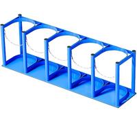 SXEVZOO Oxygen Cylinder Rack Capacity 4-5 L, Medical Propane/Nitrogen Holder Storage 1,2,3,4,5,6 Gas Tanks, with Safety Chain, for Laboratory and Factory(L-93cm(36 5/8"))
