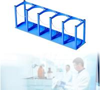 SXEVZOO Oxygen Cylinder Rack Laboratory Small Propane/Nitrogen Storage 3,4,5,6 Gas Tanks Steel Medical Oxygen Tank Holder Capacity 4-5 L with Safety Chain(L-93cm(36 5/8"))
