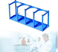 SXEVZOO Oxygen Cylinder Rack Laboratory Small Propane/Nitrogen Storage 3,4,5,6 Gas Tanks Steel Medical Oxygen Tank Holder Capacity 4-5 L with Safety Chain(L-75cm(29 1/2"))