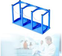 SXEVZOO Oxygen Cylinder Rack Laboratory Small Propane/Nitrogen Storage 3,4,5,6 Gas Tanks Steel Medical Oxygen Tank Holder Capacity 4-5 L with Safety Chain(L-57cm(22 1/2"))