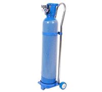SXEVZOO Oxygen Cylinder Rack Oxygen Tank Cart Holder with Wheels, Mobile Gas Cylinder Fixed Rack, Rolling Oxygen Tank Cart for Transportation, for 10/15/20L Gas Cylinder(H-110cm(43 1/4"))