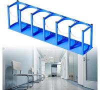 SXEVZOO Oxygen Cylinder Rack Small Gas Stank Storage Holder, Steel Propane Cylinder Fixed Shelf Stand Holder Capacity 4/5 L for Hospitals, Nursing, Homes(L-111cm(43 3/4"))