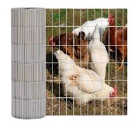 SXEVZOO Poultry Netting Chicken Fence, Mesh Hole 1'' x 4'' Galvanized Welded Wire Mesh, Garden Border Metal Wire Fencing Mesh Roll, Yard Vegetable Plants Poultry Fence(1.2x2m)