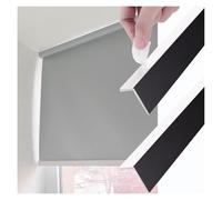 SXEVZOO PVC Blackout Side Strips for Window Shades and Blinds, Self Adhesive L Shape Light Blockers Tracks, Bedroom Blocking Rails(Black 2pcs,65cm)