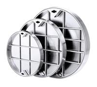 SXEVZOO Round Stainless Steel Manhole Cover And Frame, Community/Parks/Streets/Sidewalk Septic Tank Lid Covers, Hidden Block Paving Inspection Chamber Lids(Diameter 55cm)