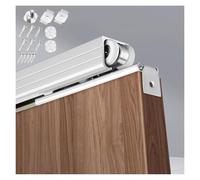 SXEVZOO Sliding Door Single Track Hardware Kit for Wood Door, 70~400cm Pocket Doors Frame Metal Tracks Top Mount, Easy Barn Doors for Home, Hotel, Store(Silver,250cm (8.2ft))