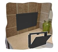 SXEVZOO Small Access Panel Door for Bathroom Wall, RV Attic Ceiling Easy Acess Hatch Flush Mount, Push-Lock Metal Inspection Door Service Hatch(Black,30x40cm)