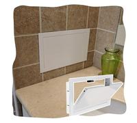 SXEVZOO Small Access Panel Door for Bathroom Wall, RV Attic Ceiling Easy Acess Hatch Flush Mount, Push-Lock Metal Inspection Door Service Hatch(White,30x35cm)