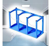 SXEVZOO Small Oxygen Cylinder Rack Medical Much Gas Tank Storage Holders Steel Multi-Functional Laboratory Propane and Nitrogen Tank Storage Stand - Height 39cm(L-57cm(22 1/2"))