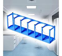 SXEVZOO Small Oxygen Cylinder Rack Medical Much Gas Tank Storage Holders Steel Multi-Functional Laboratory Propane and Nitrogen Tank Storage Stand - Height 39cm(L-111cm(43 3/4"))