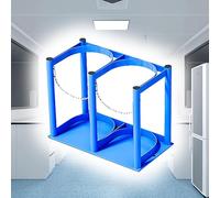 SXEVZOO Small Oxygen Cylinder Rack Medical Much Gas Tank Storage Holders Steel Multi-Functional Laboratory Propane and Nitrogen Tank Storage Stand - Height 39cm(L-39cm(15 3/8"))