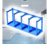 SXEVZOO Small Oxygen Cylinder Rack Medical Much Gas Tank Storage Holders Steel Multi-Functional Laboratory Propane and Nitrogen Tank Storage Stand - Height 39cm(L-93cm(36 5/8"))