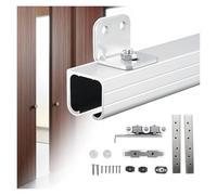SXEVZOO Wall Mount Sliding Door Track Kit, 2ft~14ft Single Rail Barn Door Hardware Set, Pocket Door Rolling Guide Track for Interior/Exterior Wooden Doors(Silver,17ft (5.2m))
