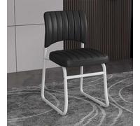 SXHEYUY PU-Padded Armless Office Desk Chair No Wheels, Mid-Back Wide Seat Home Chair, Computer Task Chairs,Modern Vanity Chairs, Ergonomic Computer Desk Chair No Arms,Black,A