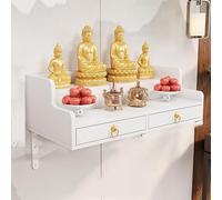 SXHEYUY Wall Mounted Altar Table, Desktop Altar Table with Pull-Out Drawer, Space-Saving Zen Prayer Stand for Home,B,60CM