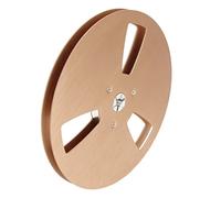 Sxhlseller 1/4 7 Inch Empty Tape Reel, 3 Holes Universal Open Reel Sound Tape Empty Reel, Aluminum Take Up Reel to Reel for Nab Replacement Recording Opening Machine Part (Gold)