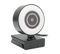 Sxhlseller 1080P/30FPS Streaming Webcam with Built-In Microphone & Ring Light, USB 2.0 Computer Web Camera for for PC, Laptop and Desktop, Full HD LED Webcam for Video Conferencing and Live Streaming