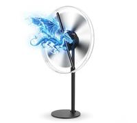 Sxhlseller 12.5 Inch 3D Hologram Advertising Fan, 1024x234 LED Hologram Display with WiFi PC Remote Control, 16GB Card Included for Storefront and Event Marketing (UK Plug)