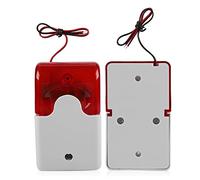 Sxhlseller 12V Wired Strobe Siren Alarm | Red Light Fire Alert with High