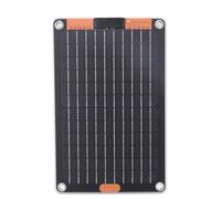 Sxhlseller 15W Portable Solar Panel Charger, Dual Type C Output 5V 2A Monocrystalline Silicon Power Source for Phone Tablet Camera, Slim Lightweight Camping Gear