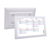 Sxhlseller 18.5 Inch Smart Digital Calendar, WiFi Touch Screen Family Planner with Chore Chart, 1080P Electronic Photo Frame with Apps Sync, Wall Mount - White (UK Plug)