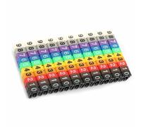 Sxhlseller 2.5mm² Cable Numbering Marker, 2 Boxes Colored Labels | Bright Plastic Wire Markers for Network Cable Identification, Durable Tube Markers for 3.0-4.0mm Diameter Wires,