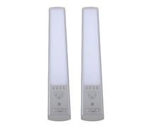 Sxhlseller 2 Pack Under Cabinet Lighting, Wireless Motion Sensor Magnetic LED Closet Light for Kitchen and Stairs with Rechargeable 3000mAh Battery, 10.24 Inch Size