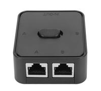 Sxhlseller 2 Port Gigabit Network Switch 10/100/1000Mbps, RJ45 Splitter Selector 2 In 1 Out 1 In Out, Desktop Ethernet Adapter for Cat6 Cat5e, PoE Extender Dual Mode Switch