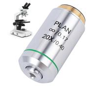 Sxhlseller 20X Plan Objective Lens for Biological Microscopes, 20.2mm Thread RMS, High Resolution Optical Glass, Wide Field of View, Ideal for Research and Education
