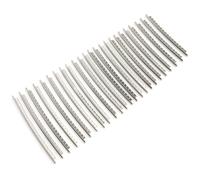 Sxhlseller 24-Piece Guitar Fret Wire Set, Cupronickel Replacement Frets for Repair 2.7mm Size 12-Inch Radius 43.8-57.8mm Length Chrome Color